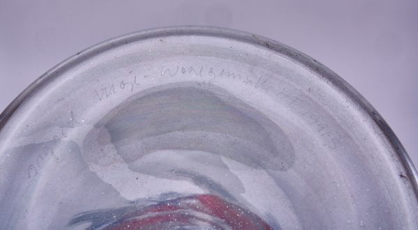 31/2214: Studioglas Isgard Moje-Wohlgemuth (1941 Gumbinnen - 2018 Hamburg) Gr. Bodenvase, dat. 1991 – Bild 7