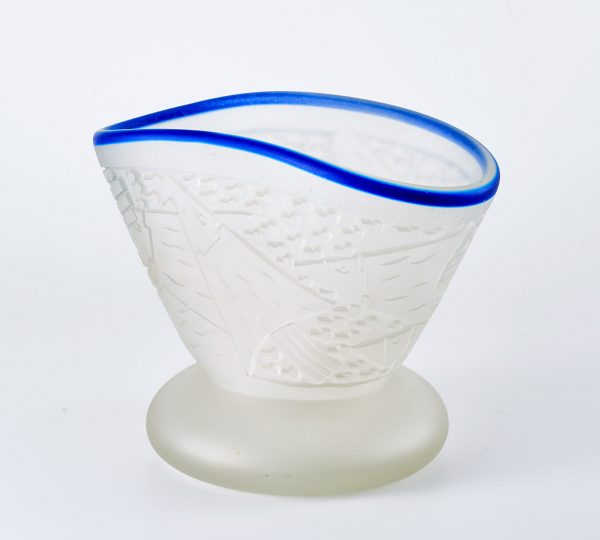 31/2219. Vase mit Schliffdekor, Art Deco-Stil, dat. 1982 – Bild 2