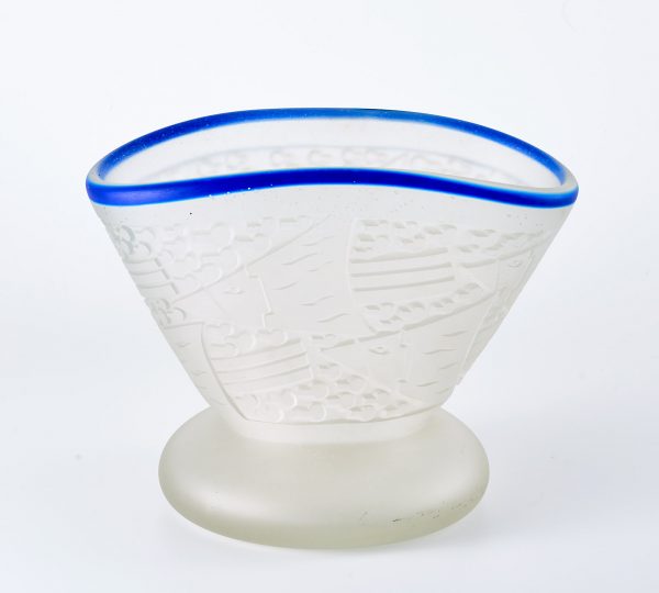 31/2219. Vase mit Schliffdekor, Art Deco-Stil, dat. 1982 – Bild 3