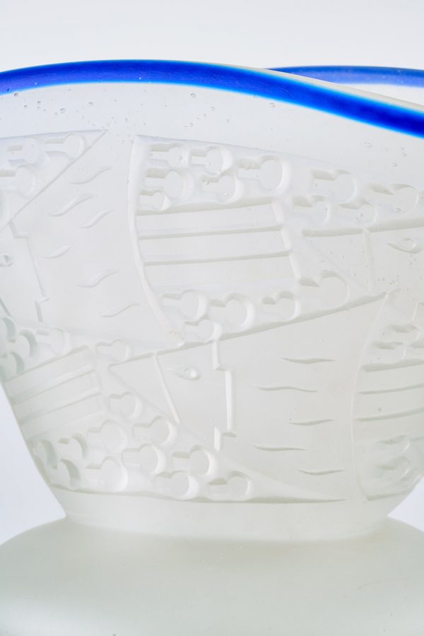31/2219. Vase mit Schliffdekor, Art Deco-Stil, dat. 1982 – Bild 5