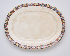 31/2250: Ovale Platte, Art Deco, Kuznecov/ Riga um 1930