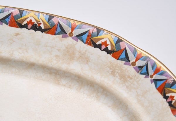 31/2250: Ovale Platte, Art Deco, Kuznecov/ Riga um 1930 – Bild 2
