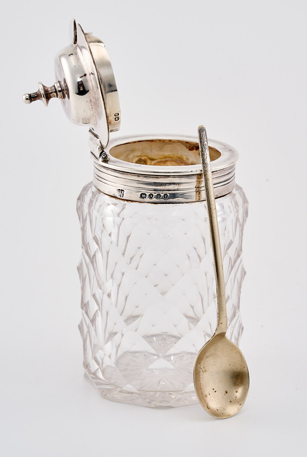 31/2257: Mustard/ Senf-Behälter, viktorianisch, London 1848 – Bild 2