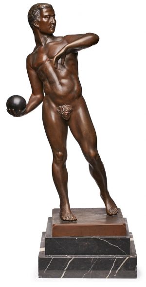 Bronze "Kugelstoßer", unleserlich Zroierz... sign., um 1930