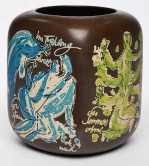 Jubiläums-Vase "Vier Jahreszeiten", Rosenthal studio linie 1980.