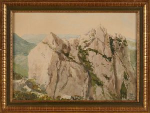 Aquarell sign. Willy Krause "Im Gebirge"