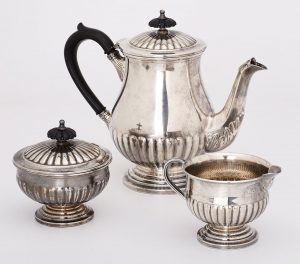 3-tlg. Tee-Kernstück, Sheffield 1. Hälfte 20. Jh.