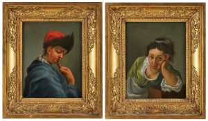 Lot 316: Paar Gemälde Christian Dietricy "Bildnisse"