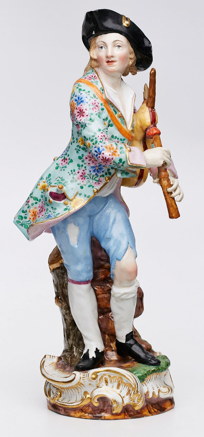 23/568 Porzellanfigur Meissen "Dudelsackspieler"