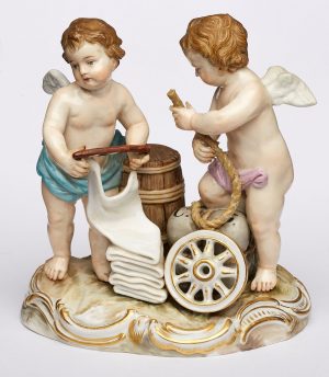 Allegorie auf den Handel, Meissen um 1860.