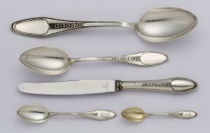 Kl. Konvolut Besteckteile, Jugendstil, deutsch wohl um 1920