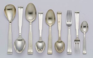 Kl. Satz Besteckteile, Art Déco, Solingen um 1920