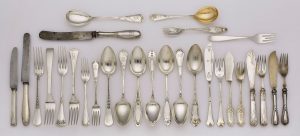 Konvolut von versch. Besteckteilen, Jugendstil/ um 1900 und Anf. 20. Jh.