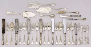 Besteckteile für 6 Pers., Jugendstil, WMF um 1900 und später