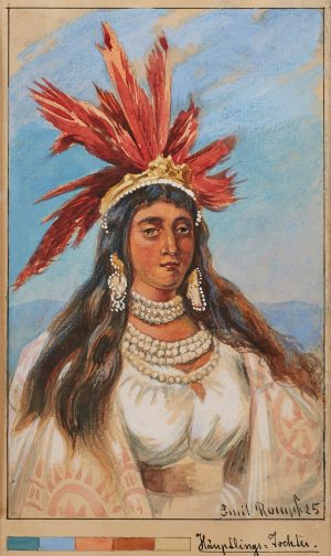 Lot 365: Aquarell Emil Rumpf "Häuptlingstochter"