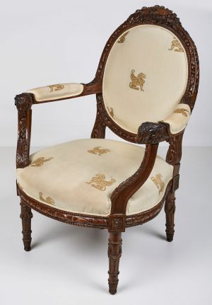 215/388 Gr. Louis-XVI-Stil-Armlehnsessel, Frankreich 19. Jh.