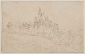 Los 225: Bleistiftzeichnung Peter Becker "Boppard?"