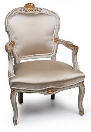 Armlehnsessel, Rokoko-Stil, 19. Jh.