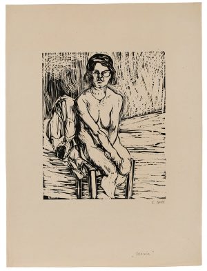 Lot 32: Holzschnitt Christoph Voll "Maria"