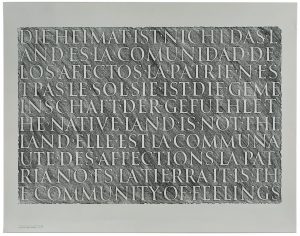 Los 287: Lithographie Ian Hamilton Finlay "o.T."
