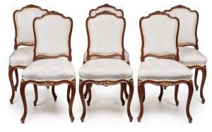 Lot 204/586: Satz von 6 Stühlen, Dresdener Barock-Stil um 1850