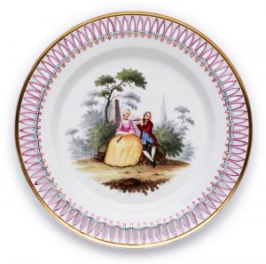 Lot 205/589: Durchbruchteller "Musik im Park", KPM Berlin um 1800