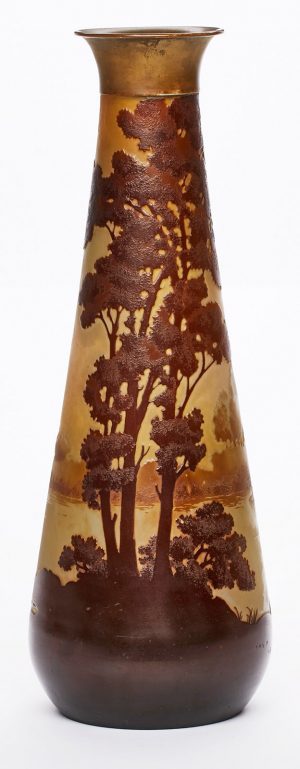 212/945 Vase "Flusslandschaft", Gallé um 1920.