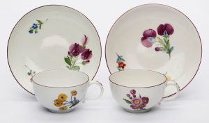 Lot 28/30 Paar Tassen mit UT, Meissen Marcolini (1774-1813)