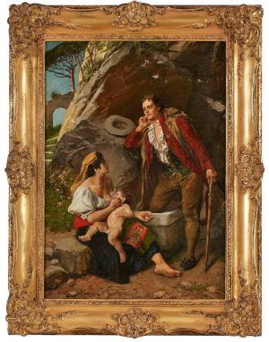 Gemälde Frank Kirchbach "Italienische Genreszene"