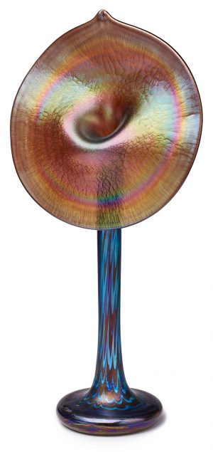 Solifleur-Vase "Jack-in-the-Pulpit", Jugendstil, Tiffany um 1900