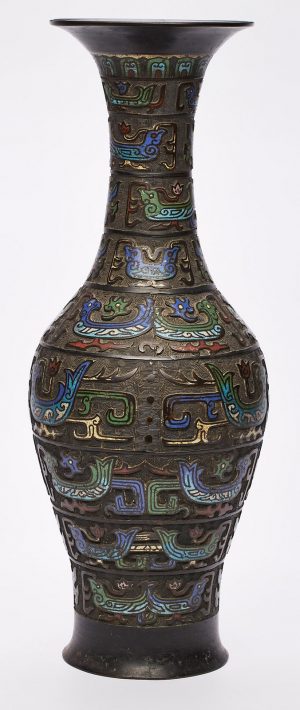 Gr. Bronze-Vase, China wohl 18. Jh.