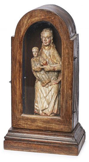 209/369 Kl. Madonna m. Kind im Schrein, 19. Jh.