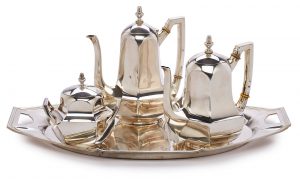 209/712 4-tlg. Kaffee-/ Tee-Service, Jugendstil, Schwäbisch Gmünd um 1909.