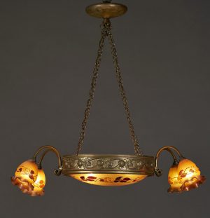 207/690 Art-Deco-Deckenlampe um 1920