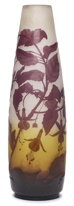 209/944 Gr. Vase "Fuchsien", Gallé um 1920