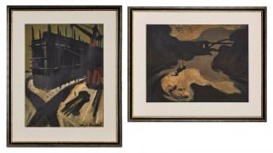 207/449 2 Gouachen Marten Klompien