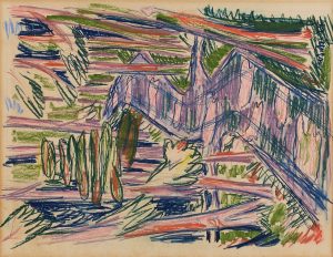 208/101 Farbkreidezeichnung Max Sulzbachner