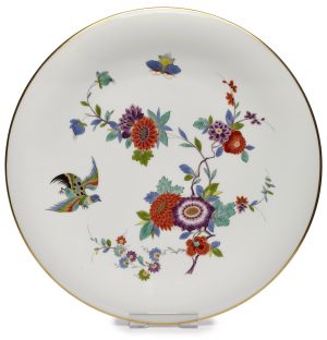 208/782 Gr. Platte "Blütenzweige mit Vogel", Meissen um 1940