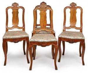 208/584 Satz von 4 Barock-Stühlen, süddeutsch um 1750