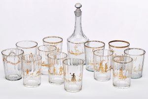 210/1282 Gläser-Garnitur, Barock, wohl Schlesien Ende 18. Jh.