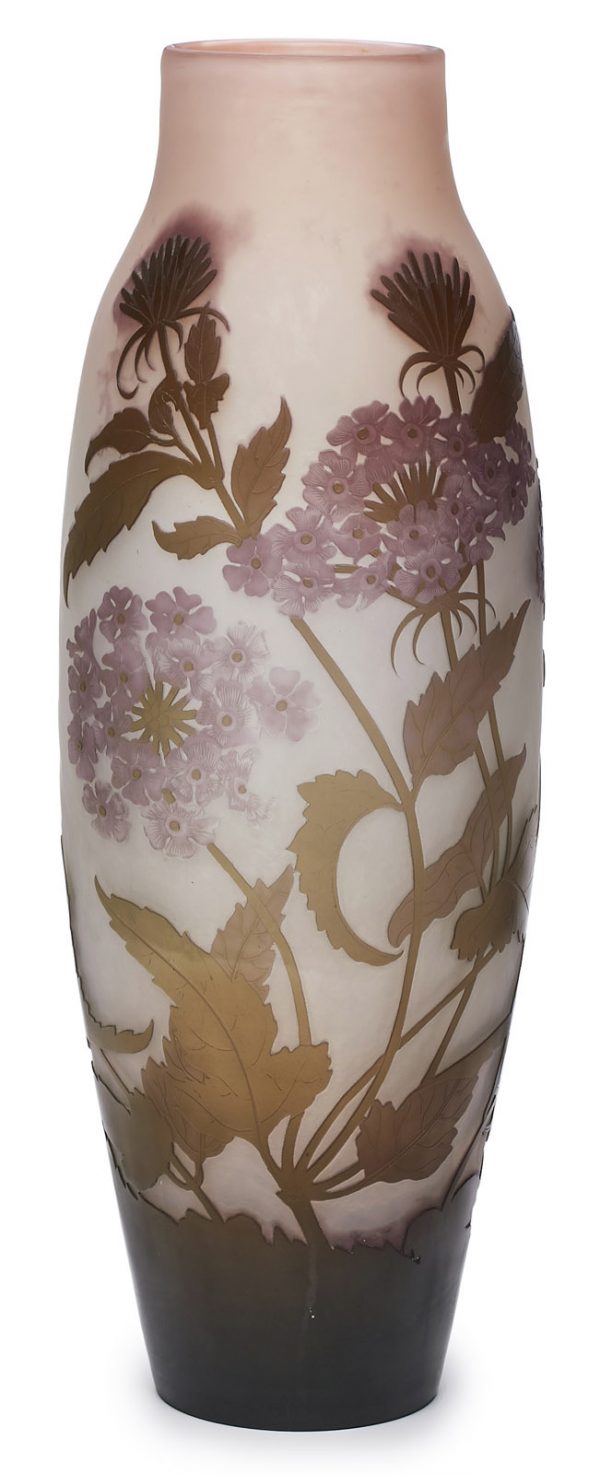 211/988 Gr. Vase "Verbene", Jugendstil, Gallé um 1904
