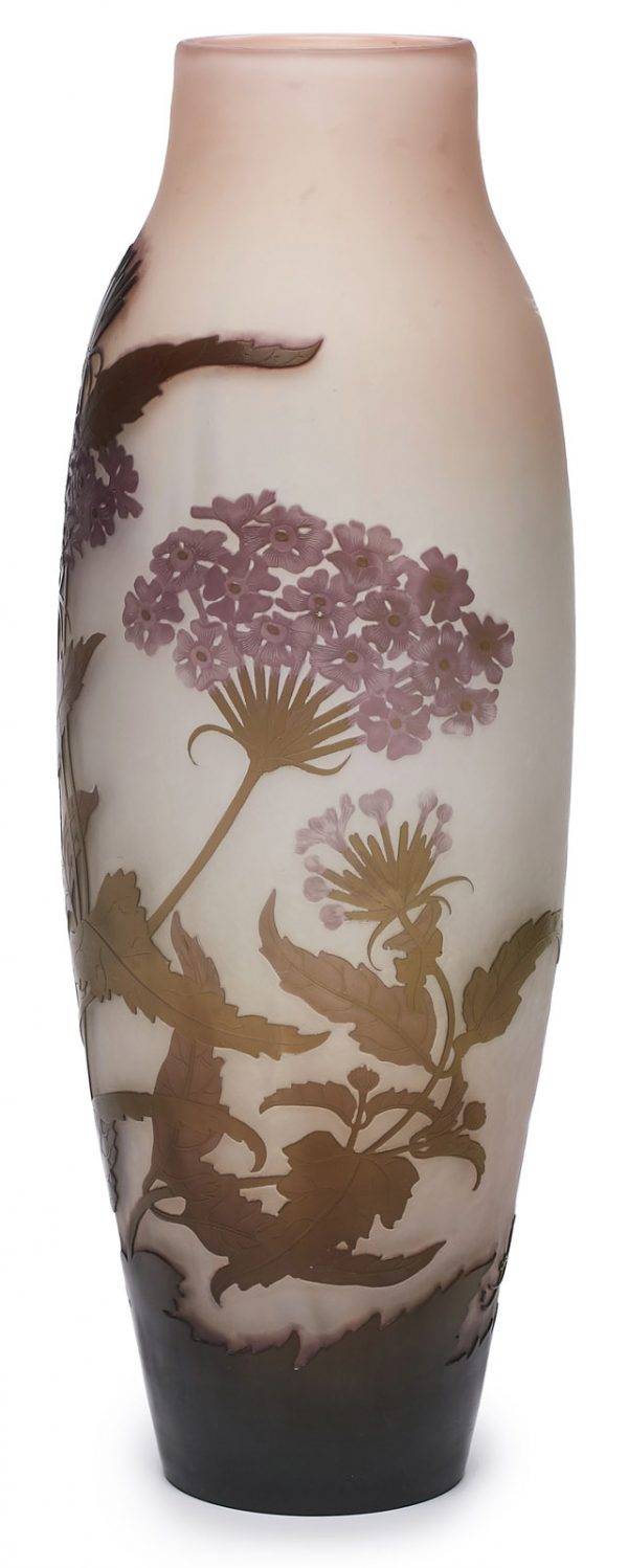 211/988 Gr. Vase "Verbene", Jugendstil, Gallé um 1904 – Bild 2