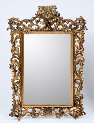 215/367 Gr. Florentiner Spiegel, Rokoko-Stil, 19. Jh.