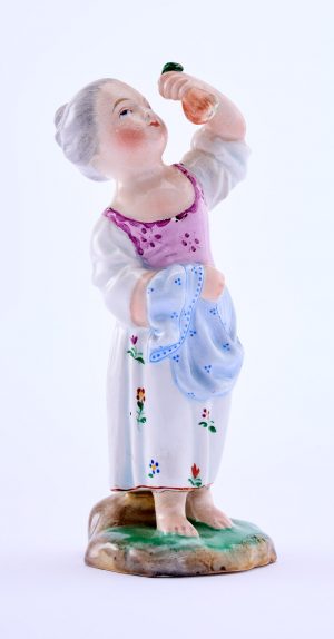 Mädchen mit Apfel, Höchst Damm wohl 19. Jh.