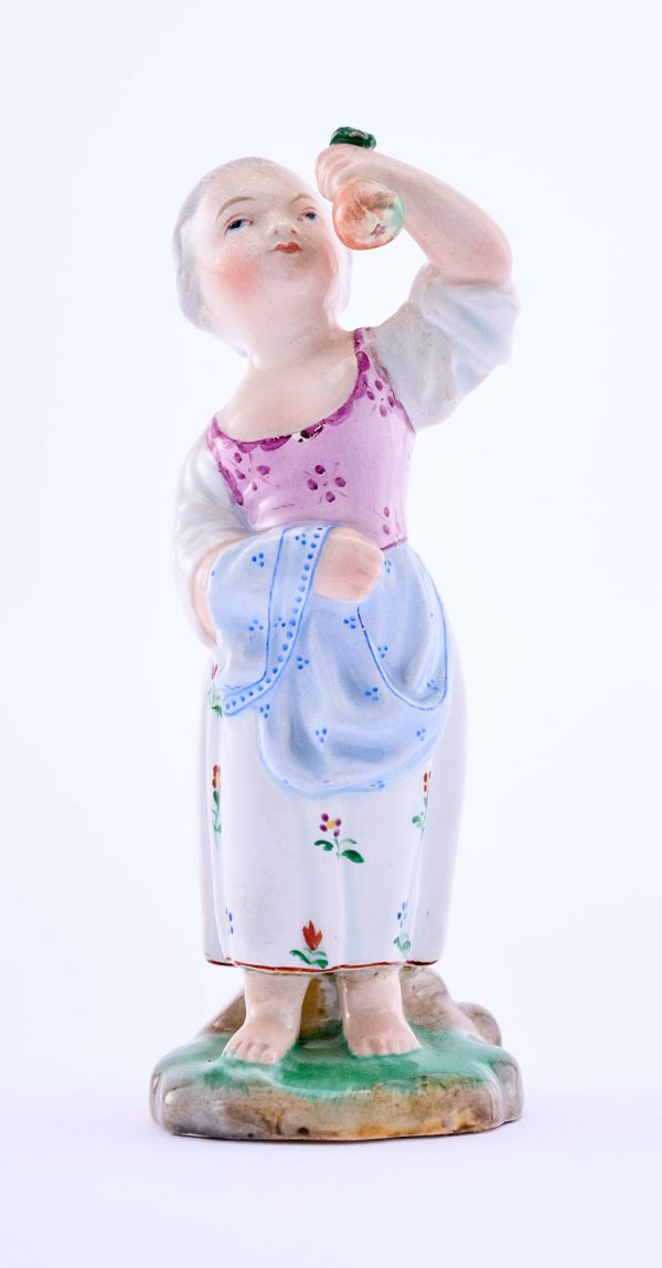 Mädchen mit Apfel, Höchst Damm wohl 19. Jh. – Bild 2