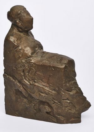 209/416 Bronze monogr. EA Sitzende, wohl um 1980