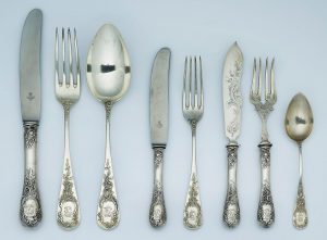 211/789 Besteck für 12 Pers., Rokoko-Stil, Frankfurt um 1900