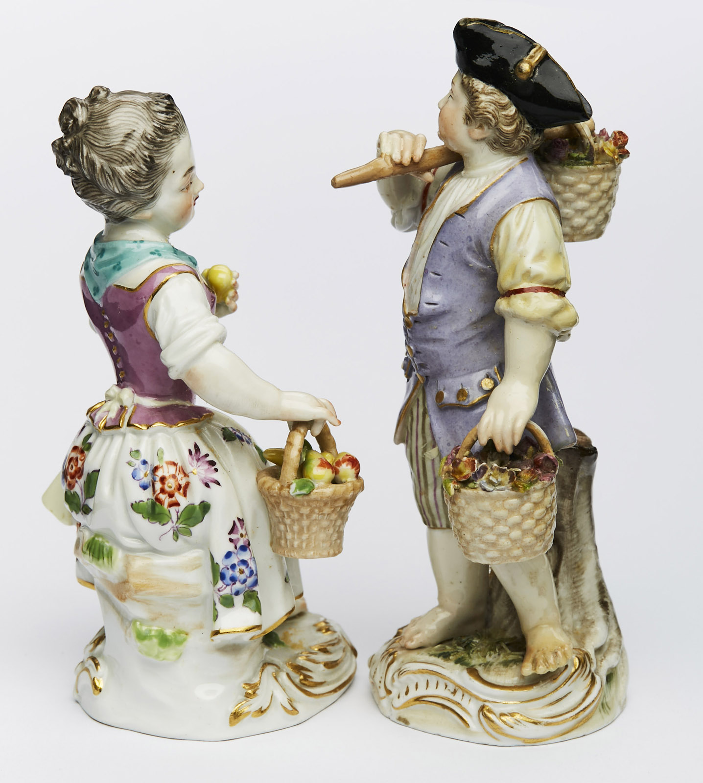 Satz von 2 Gärtnerkindern, Meissen um 1900 und 1964 – Bild 2