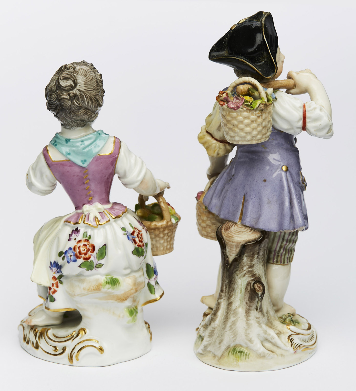 Satz von 2 Gärtnerkindern, Meissen um 1900 und 1964 – Bild 3