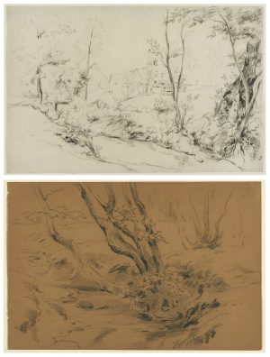 209/201 Zwei Zeichnungen Adolf Hoeffler